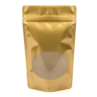 Sachets d'emballage refermables personnalisés en aluminium doré transparent avec fermeture éclair, de qualité alimentaire, résistants à l'humidité, pour aliments pour animaux de compagnie