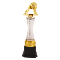 Trophée de football en plastique, vente directe d'usine JINZUN, trophée unique pour le meilleur gardien de but de la ligue de football, design unique
