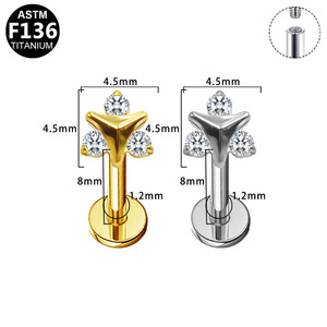 G23 <b>Titanium</b> <b>Stud</b> Earrings Triangular Cut Diamond Geometric Shape Everyday Wear ASTM F136 <b>Titanium</b> - Product Image 4