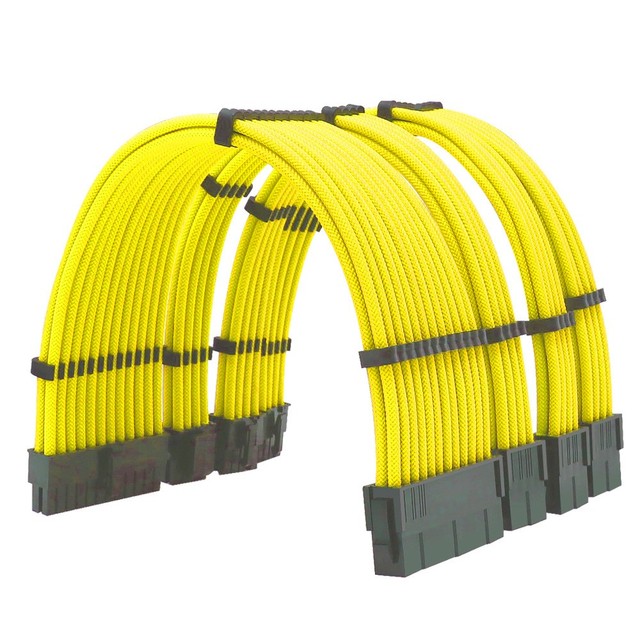 Customization 24p/4+4p6+2p*2 Nylon Braided ATX Chassis Power Cord Extension Cable Computer Graphics Card Adapter Cable