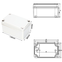 130*80*70mm IP67 AG Series listrik Terminal luar ruangan Casing PCB ukuran disesuaikan plastik ABS tahan air kotak persimpangan