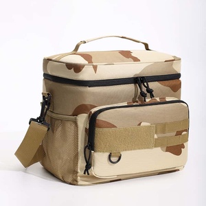 Camouflage Insulated Cooler Bag with Mesh Pocket and Adjustable Strap Portable Picnic Use All Seasons - Product Image 1