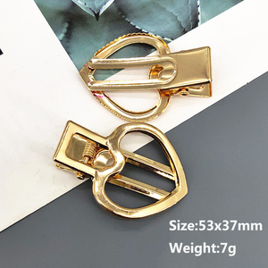 28 styles de barrettes à cheveux en forme de cœur de lapin plaqué or, goutte d'eau, couronne, pinces à cheveux pour femmes et filles, accessoires pour cheveux en métal - Product Image 2