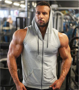 Venta al por mayor Muscle Gym Ropa Hombres Verano Slim Transpirable Sin Mangas Sudaderas Camisetas Sin Mangas Punto Casual Ecológico Fitness Deportes - Product Image 2