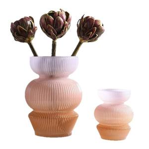 Nordic Gradient Colored <b>Glass</b> Vase Desktop Hydroponic Flower Vase Set - Product Image 5