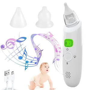 Aspirador nasal elétrico paquiss, sucção nasal de silicone com limpador de nariz para bebê recém-nascido
