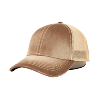 Casquette de baseball unisexe en jean délavé à 6 panneaux avec dos en maille et visière incurvée, style vintage, pour le quotidien et le streetwear en extérieur