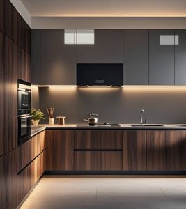 Muebles Europeos de Alta Calidad, Armario Modular Moderno de Madera Maciza para Cocina, Venta al por Mayor - Product Image 5