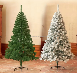 Vente Flash : Sapin de Noël Artificiel Blanc de Haute Qualité, Écologique, avec Neige Artificielle, en PVC Vert, Vente en Gros - Product Image 2