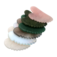 Outil de massage Gua Sha en pierre de jade blanche
