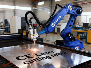 Système de découpe <span class=keywords><strong>laser</strong></span> fibre industriel 1000W et 2000W avec bras robotique 3D pour supports métalliques, compatible IA et format graphique LAS - Product Image 1