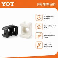 Base de fixation pour câble HC, attache-câble, pince de fixation de fil, clip de câble, pince de type serre-câble