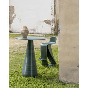 Table haute orange imprimée Enna fabriquée en Italie avec un produit PLA durable pour une utilisation en intérieur - Product Image 5