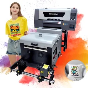 30CM-D tshirt PET Film Digital textile printer heat transfer machine dtf printer with New powder shaking and drying machine
