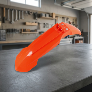 Per KTM SX-F 250 parafango anteriore 2016-2022 arancione fluorescente realizzato in materiale plastico resistente e ABS - Product Image 3