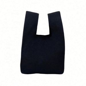 Sac à main de luxe pour femme, fait main au crochet, mini sac à nœuds, sac fourre-tout tricoté uni, personnalisé - Product Image 5