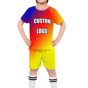 定制印花球队足球衫低价批发高品质儿童足球服套装运动夏季足球服