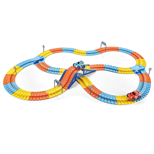 <span class=keywords><strong>Jouet</strong></span> de construction pliable STEM DIY, piste de course flexible à gravité zéro avec voiture LED pour enfants - Product Image 4