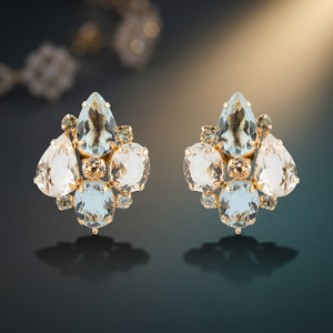 Pendientes Colgantes de Plata de Ley Hechos a Mano, Estilo Boho, con Cristales de Imitación - Product Image 3