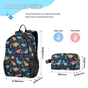 Feifeiyu – Nouveaux ensembles de sacs à dos isothermes portables et étanches pour enfants, motif dinosaure créatif, vente en gros - Product Image 2