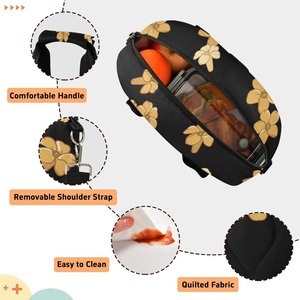 Hawaiian Custom Lunch <b>Bag</b> With Zipper Reusable Quilted Polyester Insulated Cool Tote <b>Bags</b> for Work School Picnic Bento Organizer - Product Image 3