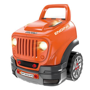 Voiture télécommandée démontable tout-terrain IR RC avec lumières et sons, kit de réparation et de jeu d'imitation pour enfants - Product Image 2
