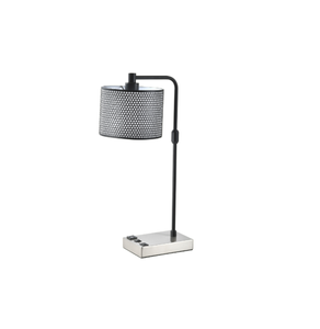 blue ceramic vase <b>shape</b> desk lamp <b>table</b> lamp with linen drum lampshade for hotel home hospitality - Product Image 2