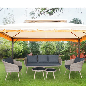 Modern Aluminum <strong>Rattan</strong> Dining Set Garden Patio Outdoor Wicker Furniture for Hotel Exterior Use Includes Sofa <strong>Corner</strong> - Product Image 3
