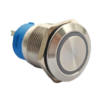 AC 12V 5 ampères interrupteur marche-arrêt lumière LED bleue bouton d'alimentation en acier inoxydable IP67 appareil ménager PC ordinateur tension maximale 24V JACABS