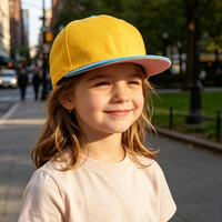 Gorra Unisex de Algodón para Niños, con Visera Plana, Ajustable, para Uniforme Escolar, Uso Diario, Juegos al Aire Libre, OEM