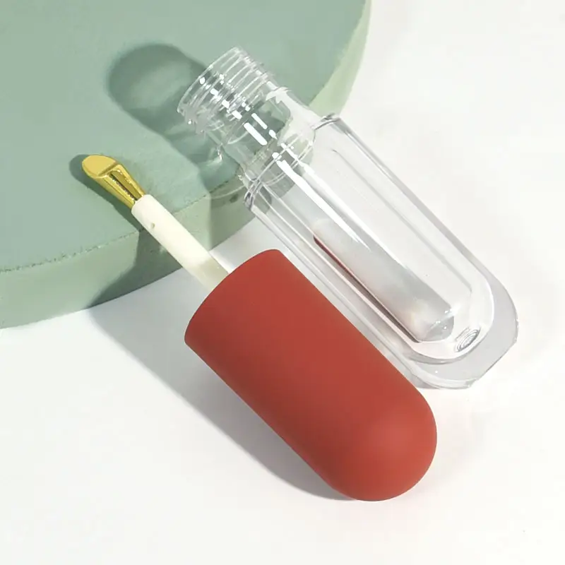 Custom Logo 6ml Clear Lip Gloss Tubes with Metal Applicator Empty Plastic Packaging for Lip Gloss