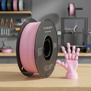 ไส้พิมพ์สามมิติ TINMORRY PETG ขนาด 1.75 มม., ไส้พิมพ์สามมิติ PETG-Eco แบบเร็ว, สำหรับเครื่องพิมพ์สามมิติ Bambu Lab FDM, 1 กก. 1 ม้วน, สีชมพูเชอร์รี่ - Product Image 3