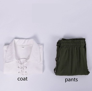 Ensemble de costumes de <span class=keywords><strong>chevalier</strong></span> médiéval pour garçons, 2 pièces, chemises de pirate Renaissance, pantalons à bande aux chevilles pour Costume d'halloween - Product Image 4