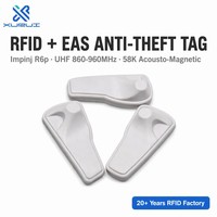 Etiqueta Antirrobo UHF RFID EAS Impinj R6p, Etiqueta de Seguridad para Comercios Minoristas, Etiqueta RFID Acústica Magnética de 960 MHz, Plástico ABS, 58K