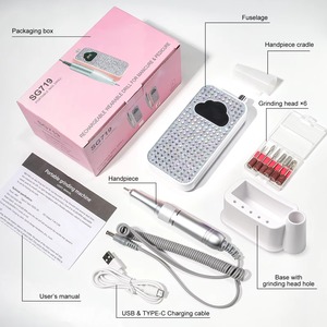 Perceuse <span class=keywords><strong>à</strong></span> ongles électrique professionnelle 45000 tr/min, rechargeable, portable, lime <span class=keywords><strong>à</strong></span> ongles électrique pour le polissage des ongles en gel, outil de salon - Product Image 6