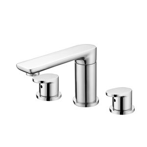 Robinet de lavabo de salle de bain carré en laiton moderne lavabo en or mat <span class=keywords><strong>deux</strong></span> poignées mitigeur <span class=keywords><strong>robinets</strong></span> de lavabo - Product Image 5