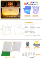 Bar mobile LED moderne, comptoir à cocktails portable et étanche pour boîte de nuit, bar, mariage ou fête, disponible à la vente