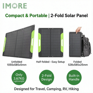 <b>100W</b> Foldable <b>Solar</b> <b>Panel</b> 23% Efficiency Monocrystalline ETFE IP67 for Portable Power Stations Camping Travel and Outdoor Use - Product Image 2