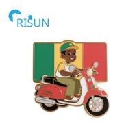 Fabrication métal carte africaine broche broche insigne personnalisé Nigeria Bénin drapeau Bénin carte épinglette insigne