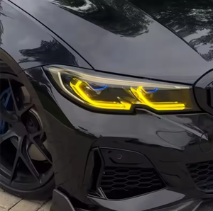 Module DRL RGB jaune pour <span class=keywords><strong>BMW</strong></span> Série 3 G20 G28 LCI 320i 325i <span class=keywords><strong>CSL</strong></span> 2023, panneaux LED bicolores Golden Eye, Plug and Play - Product Image 4