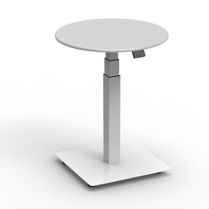 Nate Electric Lifting <b>Table</b> <b>Adjustable</b> Height Metal Round Desk For Home Office Meeting - Product Image 2