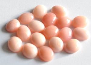Lot de 5 cabochons ovales en opale rose naturelle 4x6mm pour la fabrication de bijoux – Vente flash Inde - Product Image 2
