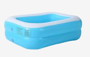 Vente en gros de jouet <span class=keywords><strong>gonflable</strong></span> carré imprimé bleu blanc piscine intérieure pour la cour parent-enfant nageant avec fond en mousse pour enfants - Product Image 5