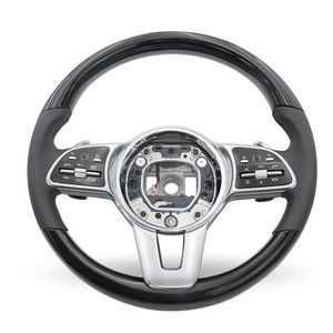 Volant personnalisé en bois de pêche noir pour <span class=keywords><strong>Mercedes</strong></span>-Benz <span class=keywords><strong>AMG</strong></span> GT E350 W221 W166 <span class=keywords><strong>GLE</strong></span> <span class=keywords><strong>53</strong></span> W213 GLC - Product Image 1