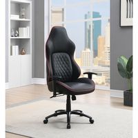 Chaise de jeu en cuir à mémoire de forme AJUNION, dossier haut, ergonomique, avec appui-tête et soutien lombaire intégrés