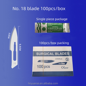 Cuchillas de bisturí quirúrgico estéril para uso hospitalario, cuchillas quirúrgicas desechables médicas de acero inoxidable/acero al carbono, suministros médicos - Product Image 6