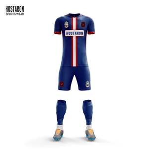 HOSTARON, venta al por mayor, sublimación personalizada, uniforme de fútbol para adultos, camisetas de fútbol de secado rápido, conjuntos de camisetas de fútbol transpirables para hombres - Product Image 1