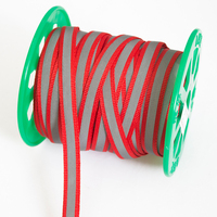 Vente en gros 50mm Ruban élastique réfléchissant Ceinture de canapé Rouge Réfléchissant Nylon Polyester Sangle de rembourrage Caractéristique durable