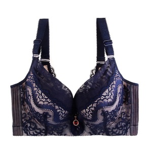 Sujetadores push-up de cobertura total con aros, encaje, patrón liso, halter/sin tirantes, tirantes ajustables, copas D/E, tallas 36-52 - Product Image 4