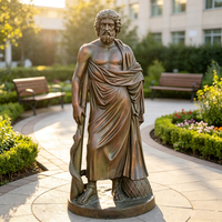 Décoration de jardin extérieure, statue en bronze coulé de grand format représentant Asclépios, dieu grec de la médecine et des médecins